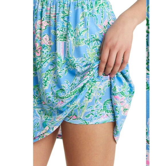 Lilly Pulitzer Parigi Floral Skort Romper in Boca Blue Beneath Bougainville MED - Picture 7 of 8